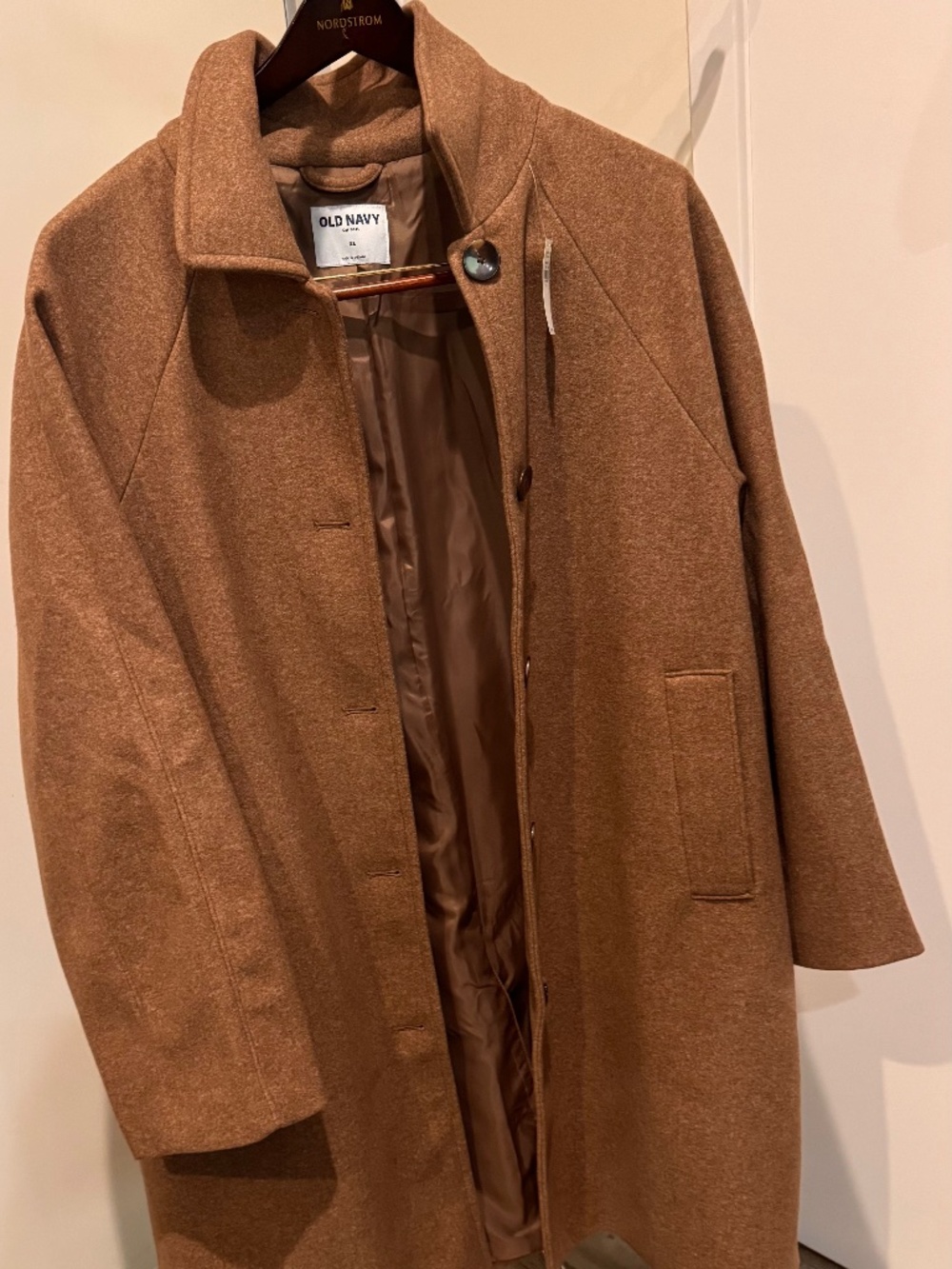 NWT Old Navy Carmel Car Coat XL
